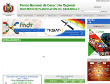 Tablet Screenshot of fndr.gob.bo